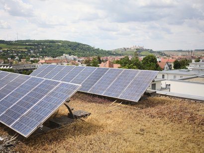 Solaranlage auf einem Flachdach